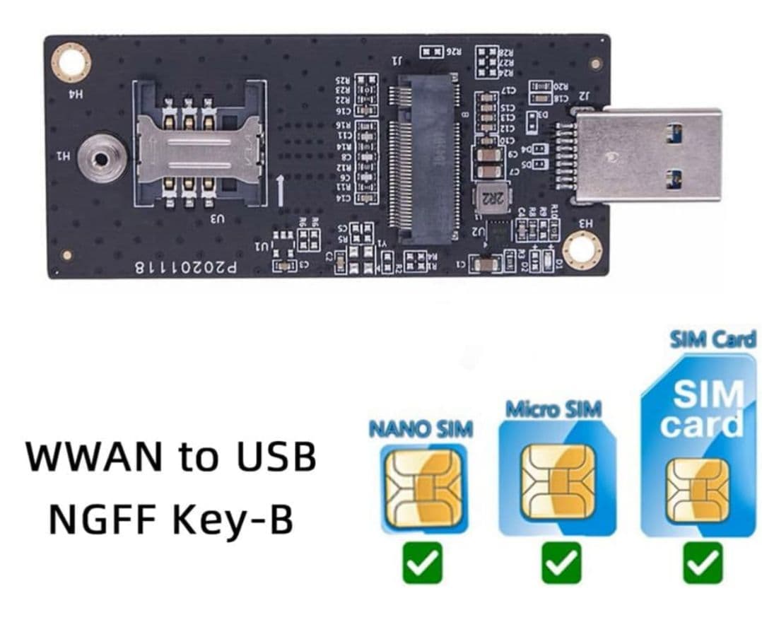 Telit LN940A9 T77W676 4G LTE モデム & アダプタ