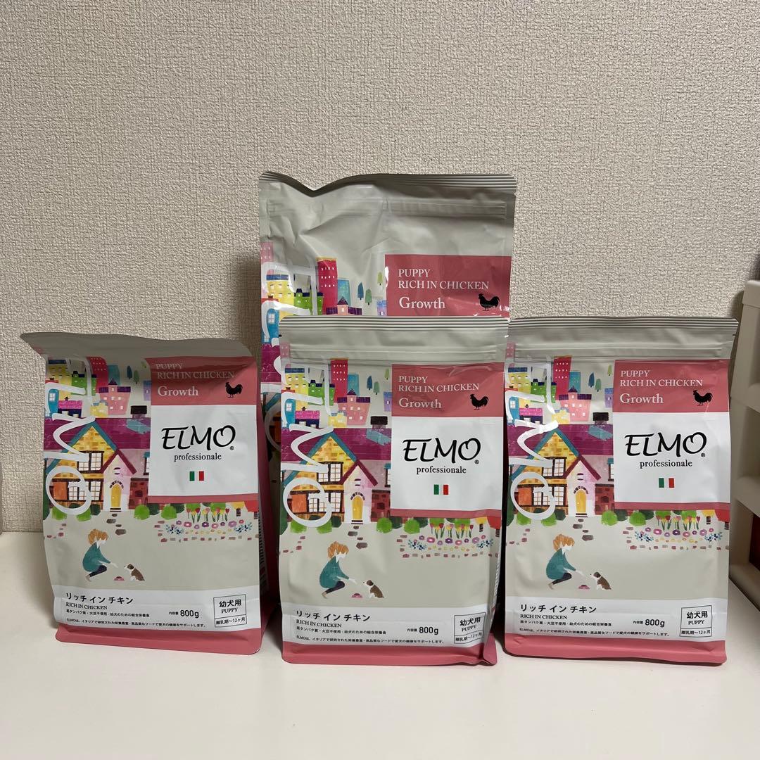 ELMO リッチイン チキンドッグフード 800g✕3袋 3kg x1袋