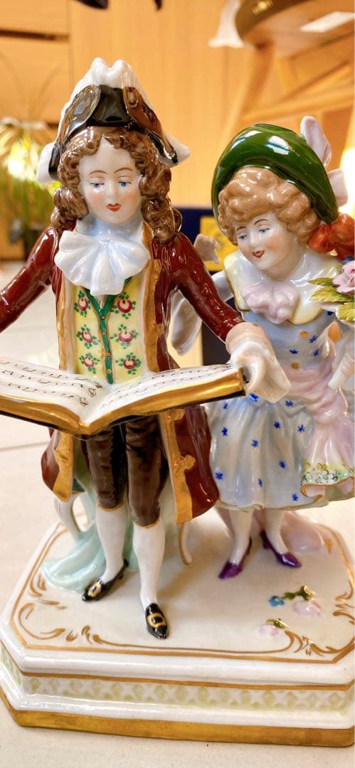 シャイベ　アルスバッハ　磁器　置物　アンティーク