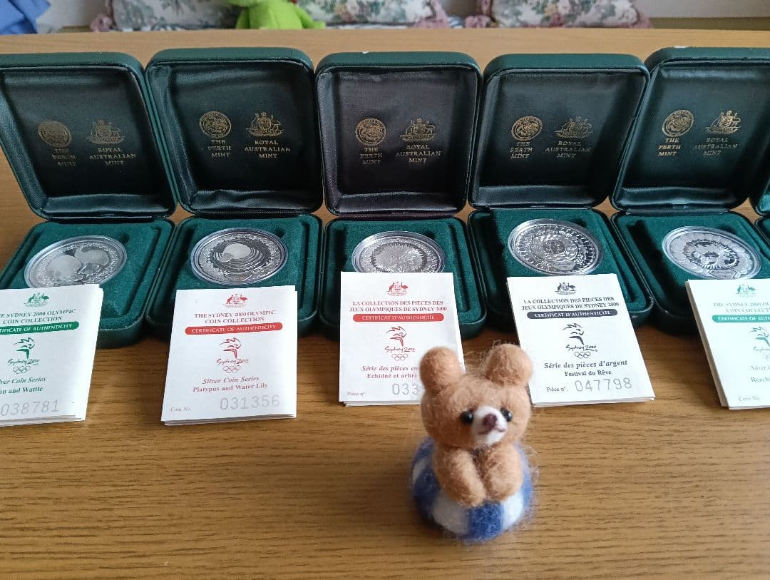 シドニーオリンピック公式記念銀貨６セット【１】純銀.999 総重量217g