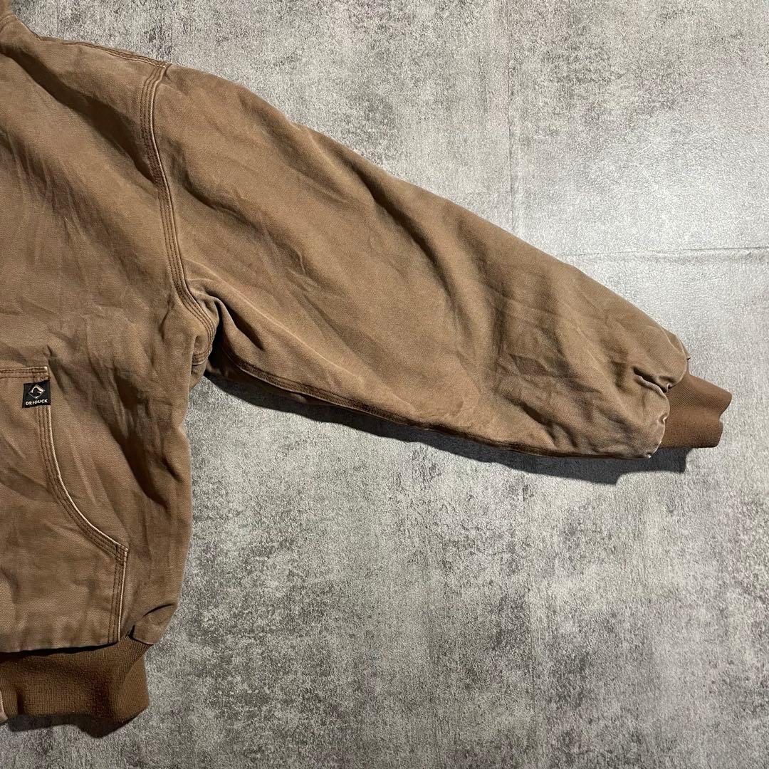 90-00sUSA古着アクティブジャケットダック生地キャラメル色Lサイズフェード