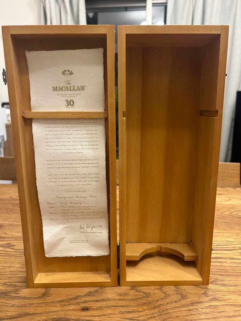 The Macallan マッカラン30年 700ml 木箱 空き箱