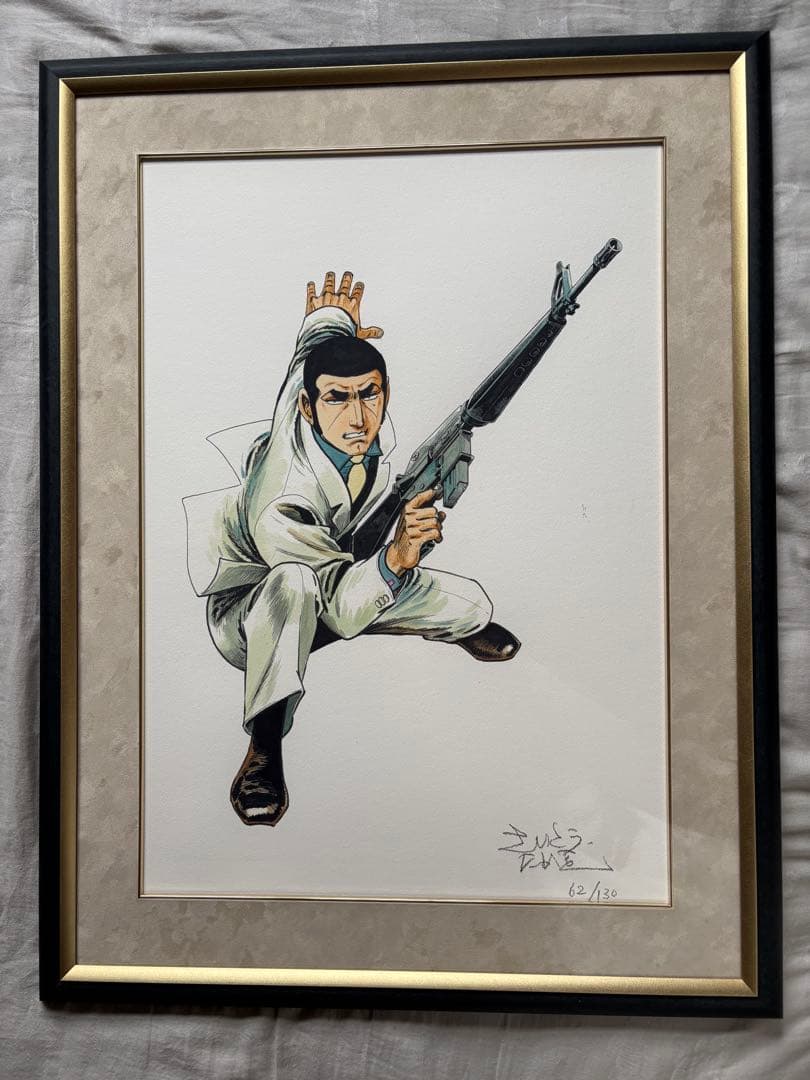 ゴルゴ13特別複製原画LANDING さいとうたかをサイン入り