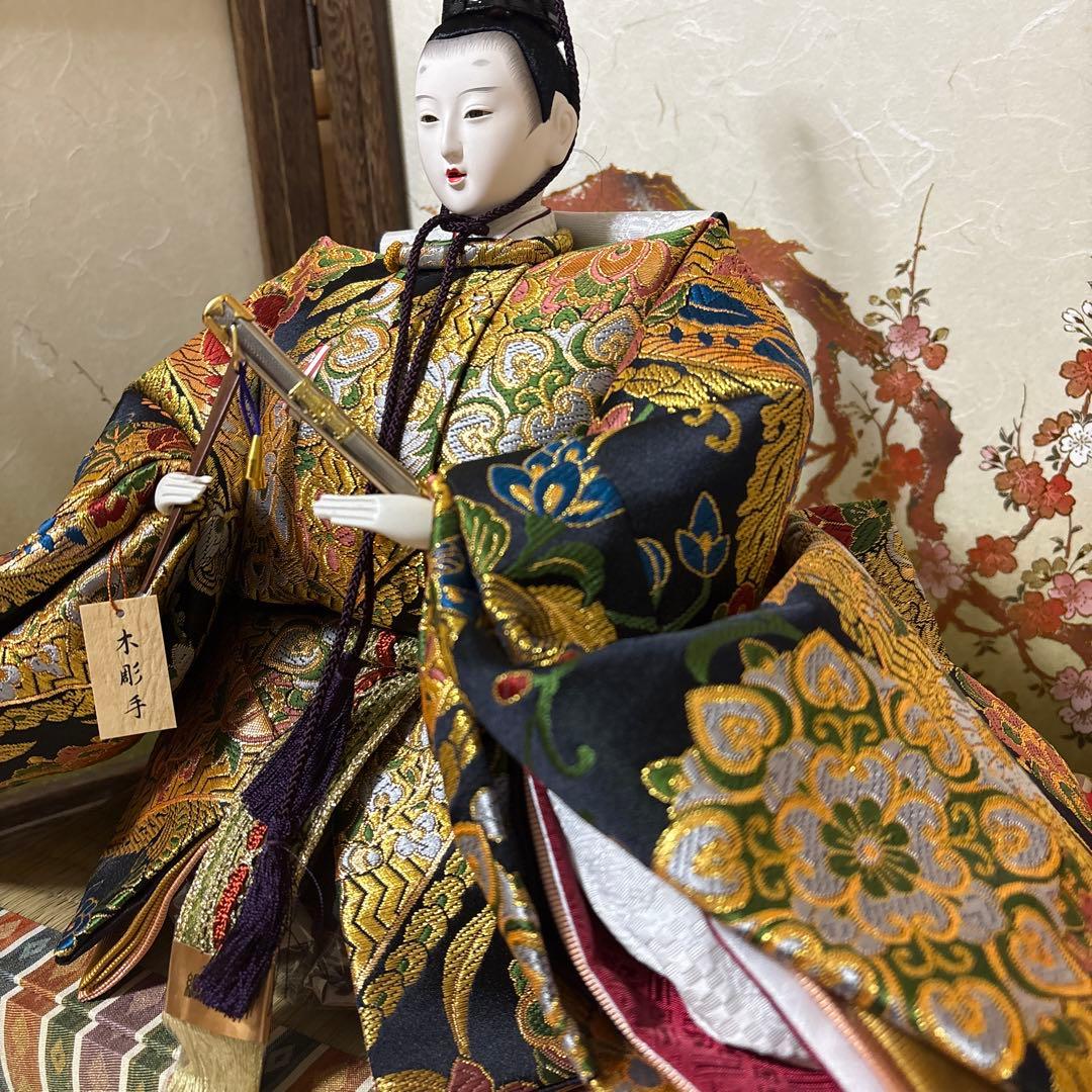 雛人形 お道具一式 京都西陣 親王飾り 屏風なし