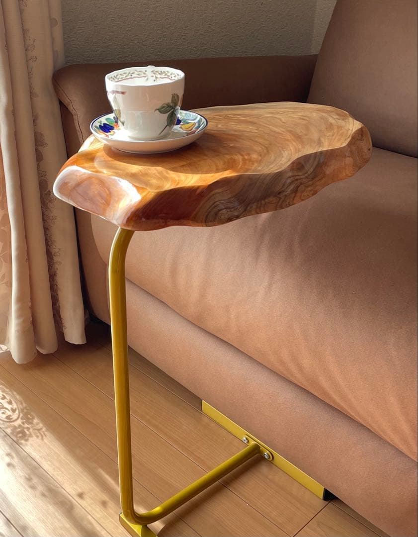 一枚板　無垢　サイドテーブル　コーヒーテーブル