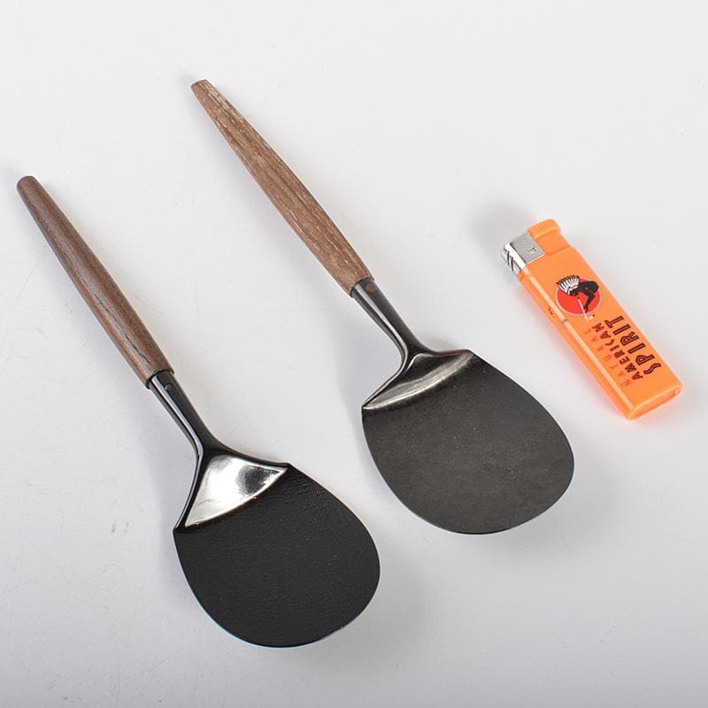 茶道具　金工師　木村清五郎　宗禅　桑柄　炉用　灰匙　共箱　2点　C　6172