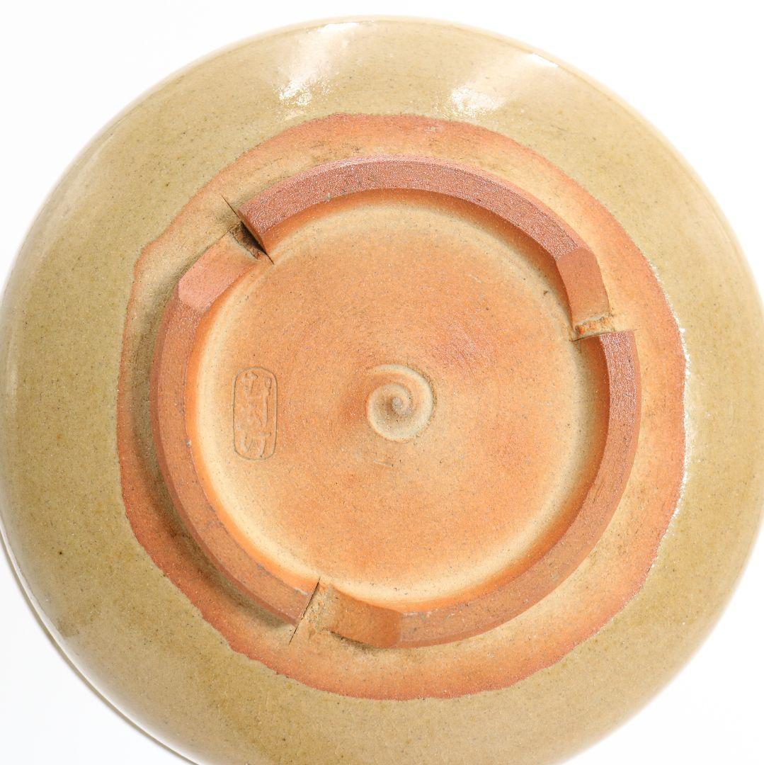 岡本英山作 虫明焼 蛍ノ絵茶碗 桂又三郎書付 茶道具　C255