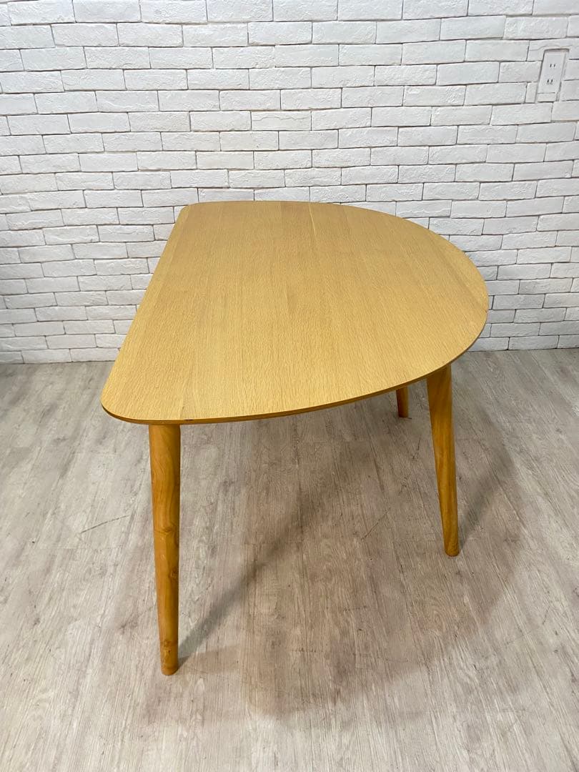 【うーあん　】半円　ダイニングテーブル　￼リビング　机　デスク　格安