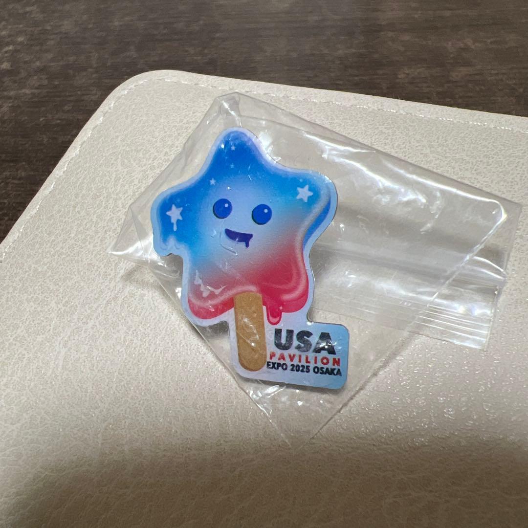 アイスキャンディー型ピンバッジ USAパビリオン(非売品)