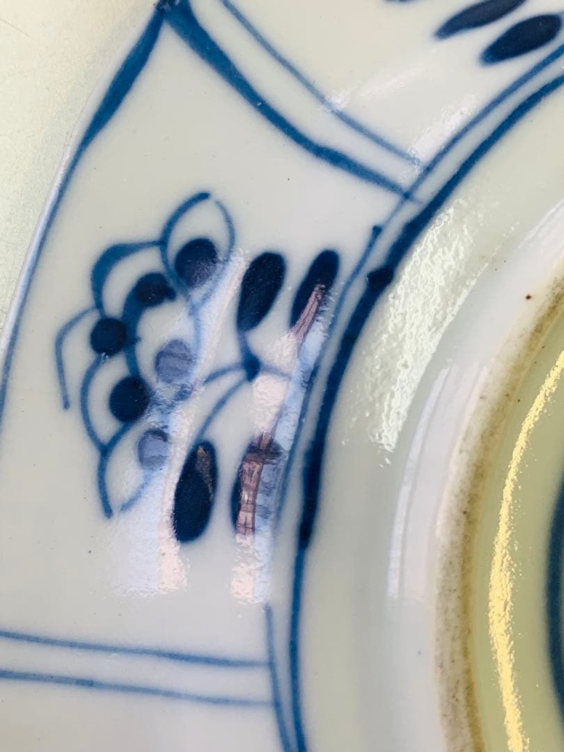 中国清時代染付お皿（銘あり）