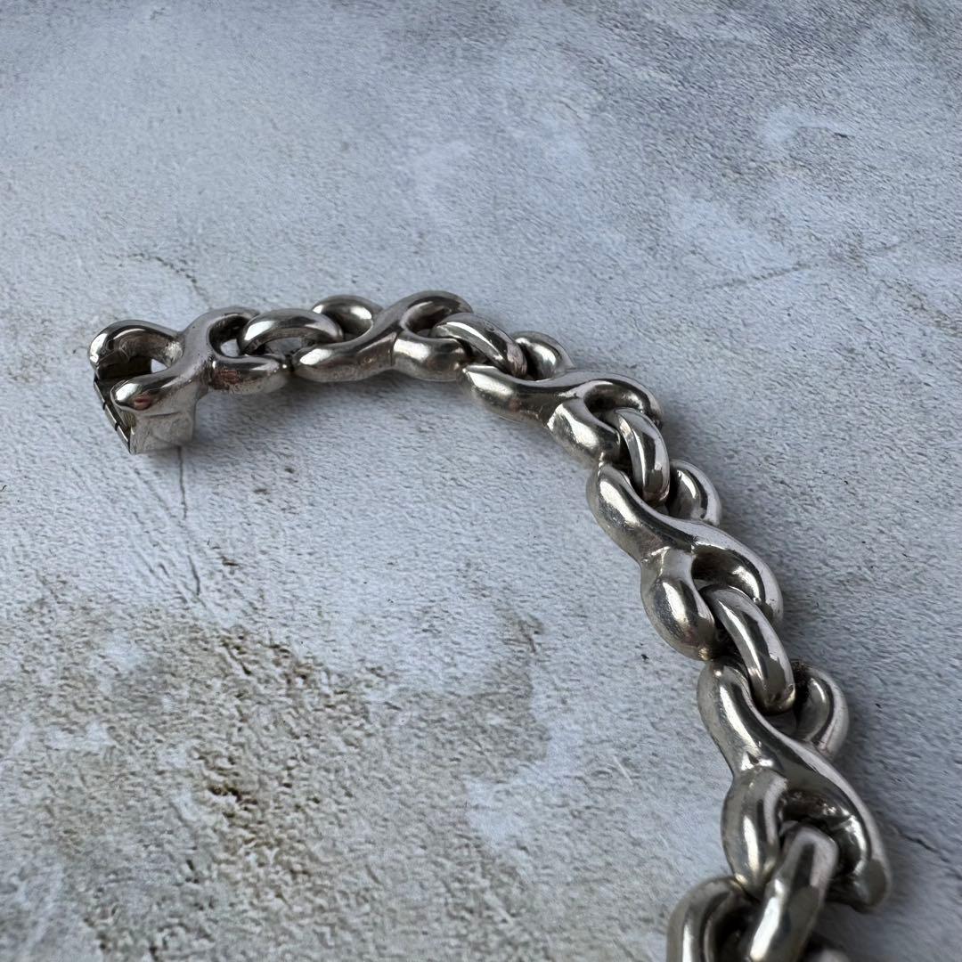 ヴィンテージ カーブチェーンブレスレット シルバー925 メキシコ製