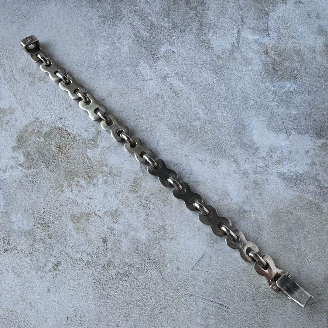 ヴィンテージ カーブチェーンブレスレット シルバー925 メキシコ製
