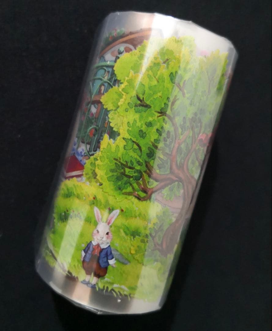 【8796】海外　マステ　5m巻売り　PETマスキングテープ　造景　森林小屋