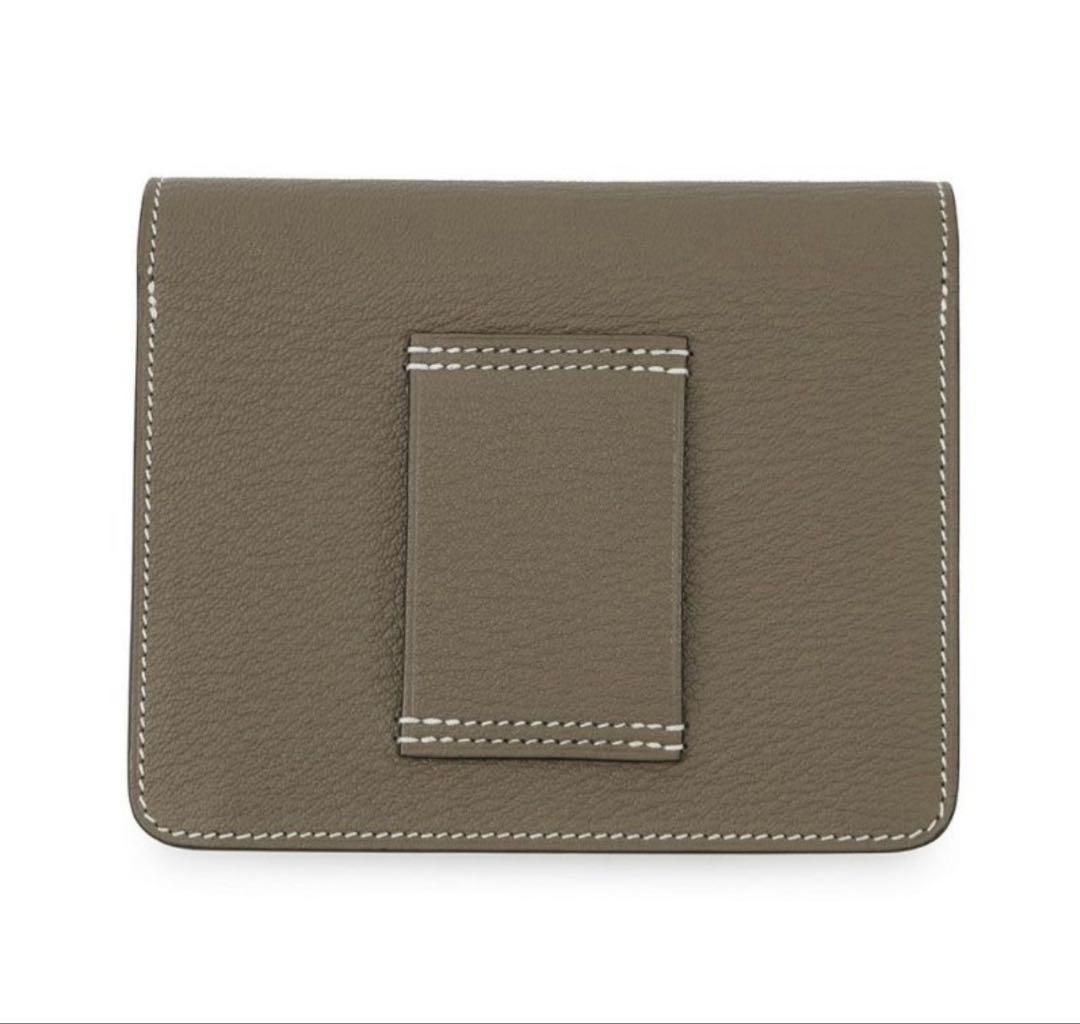 エルメス 財布 ロウリス ルリ スリム エトゥープ/ゴールド金具 HERMES