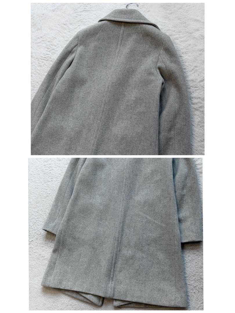 美品✨バーバリーズ チェスターコート ロングコート ウール メルトン グレー M