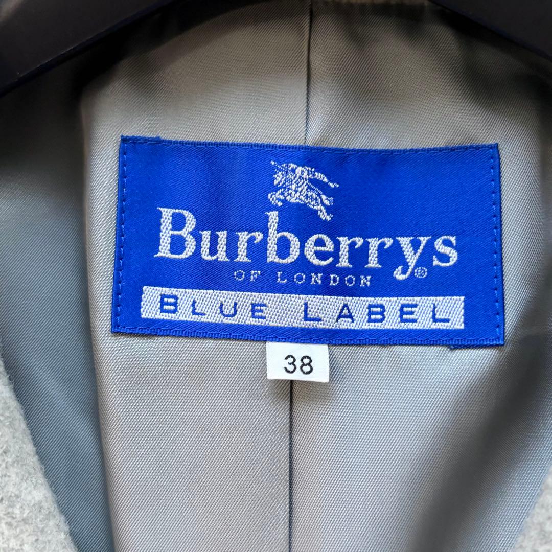 美品✨バーバリーズ チェスターコート ロングコート ウール メルトン グレー M