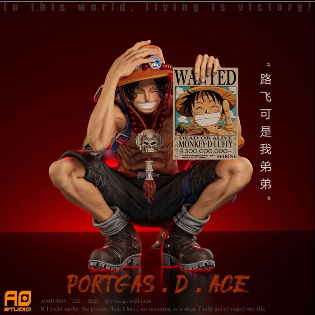 【髪斬りや〜】ワンピース エース ガレージキットフィギュア超特大56cm