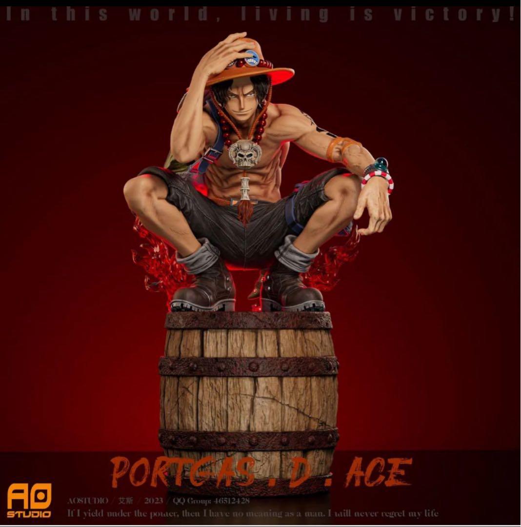 【髪斬りや〜】ワンピース エース ガレージキットフィギュア超特大56cm