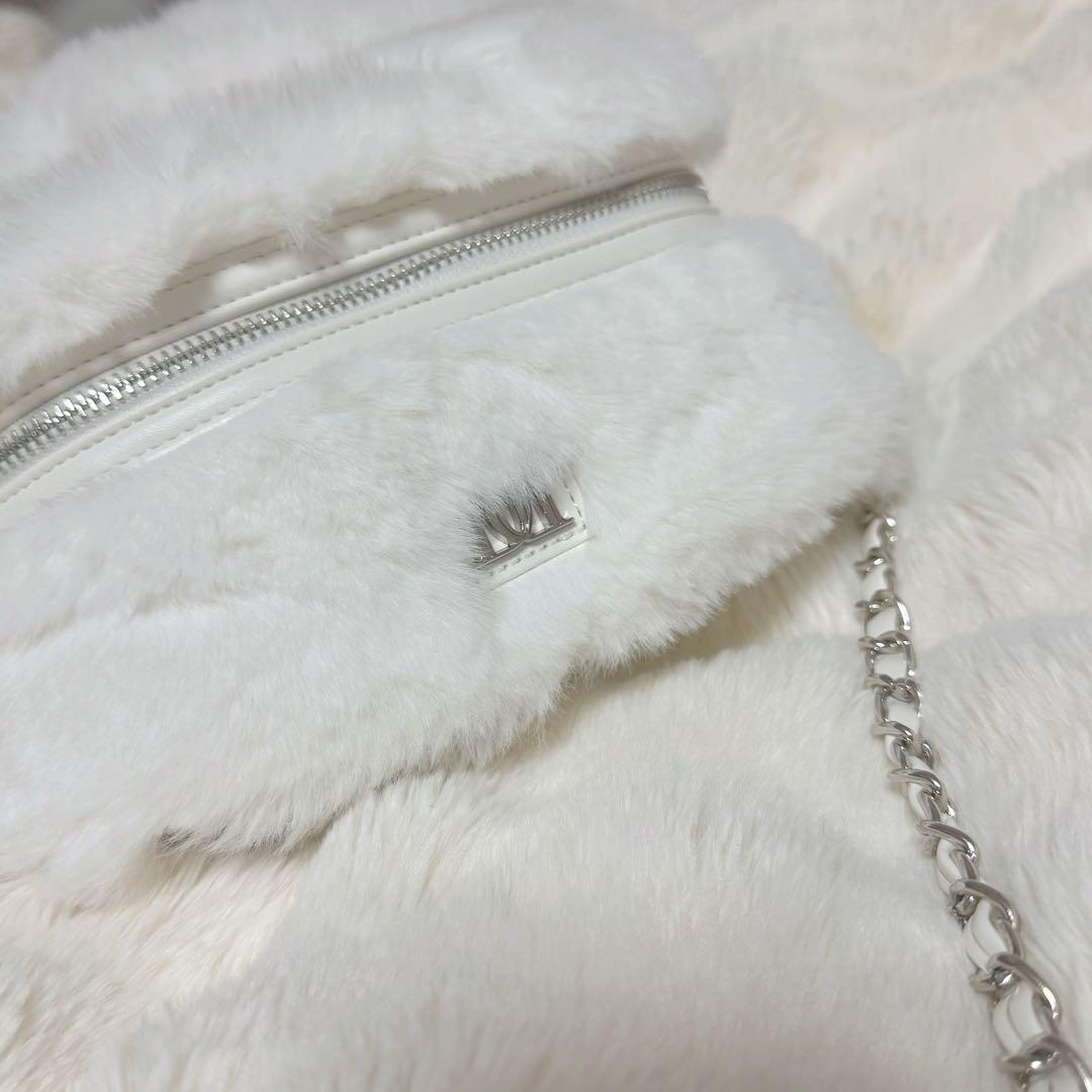 完売商品 Darich フェイクファーショルダーミニバッグ ホワイトWHT