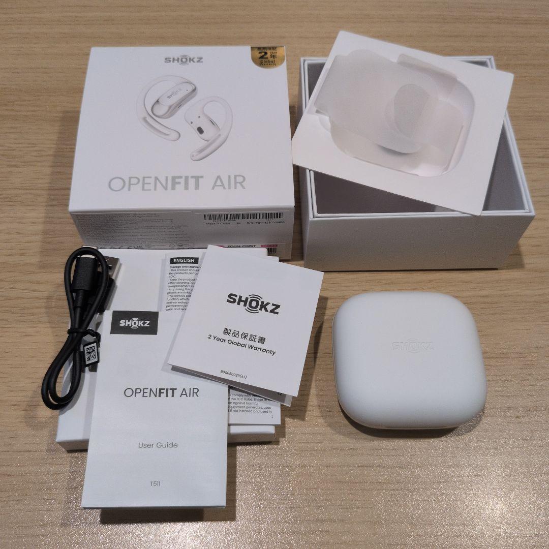 OPENFIT Air ワイヤレスイヤホン ホワイト 美品