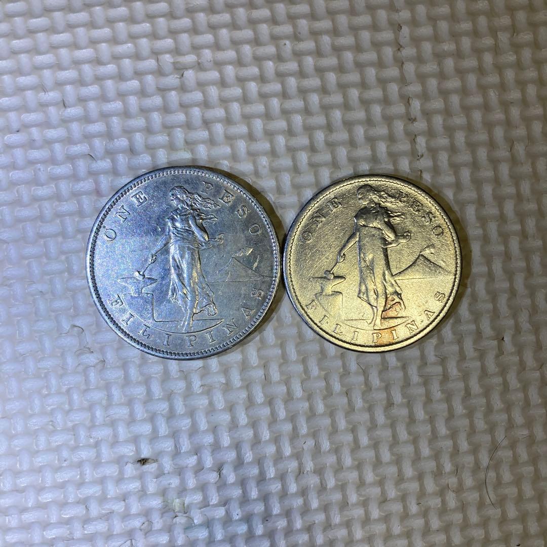 アメリカ領フィリピン銀貨。大型小型２枚セット。