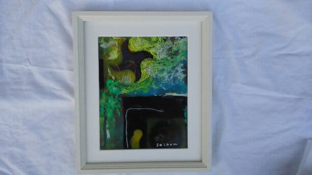 ミクストメディア画    望鄕     荒平せいぼう画