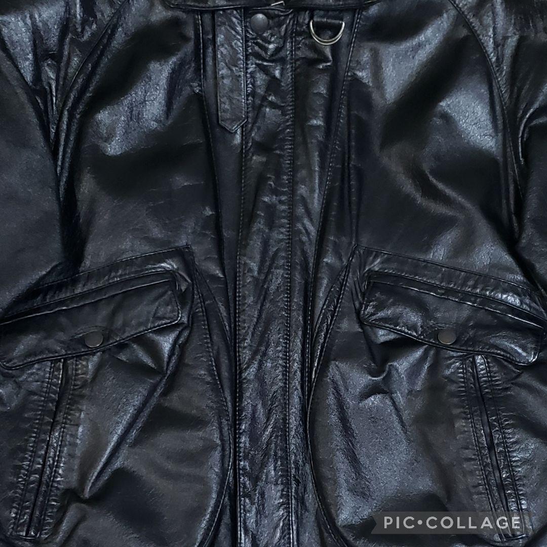 牛革　チンストラップ　Dポケット　短丈　レザージャケット G-1&A-2モチーフ