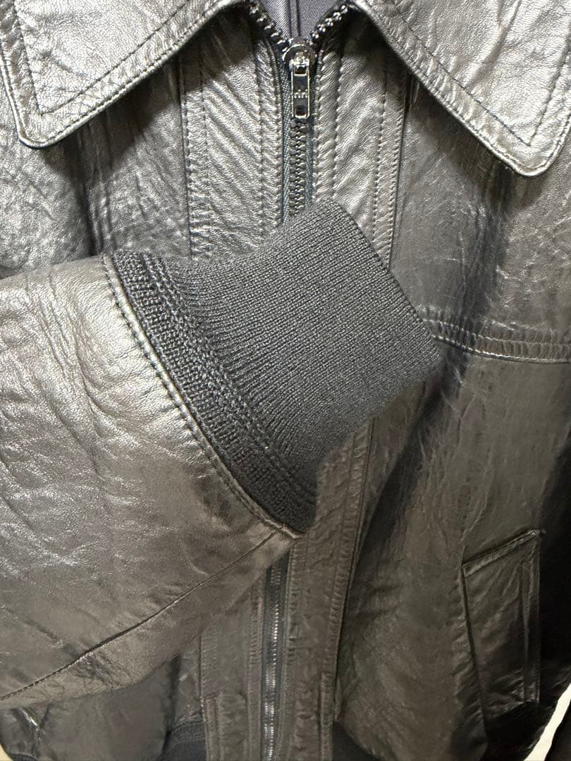 70s エディ スリマン リブ レザー ビンテージ hedi slimane