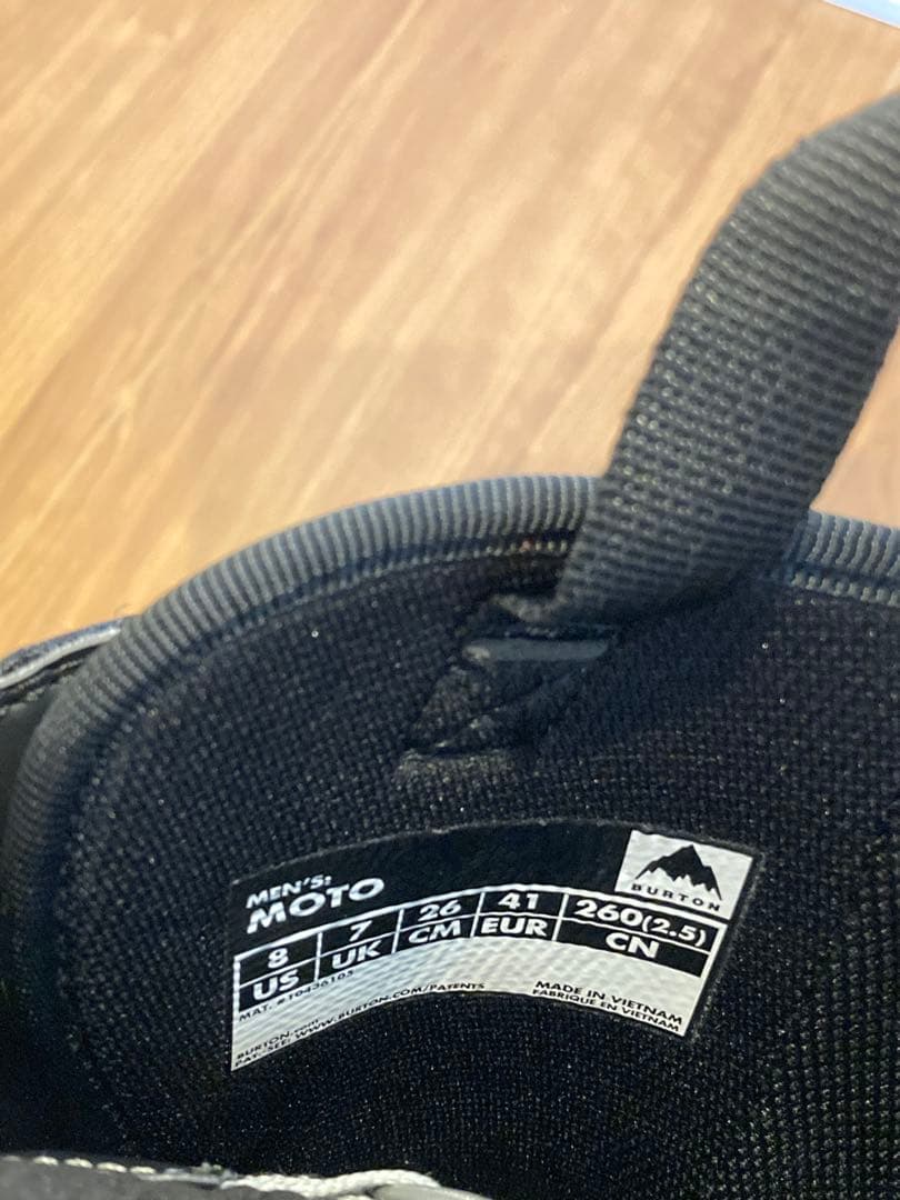 BURTON MOTO ブラックスノーボードブーツ26センチ