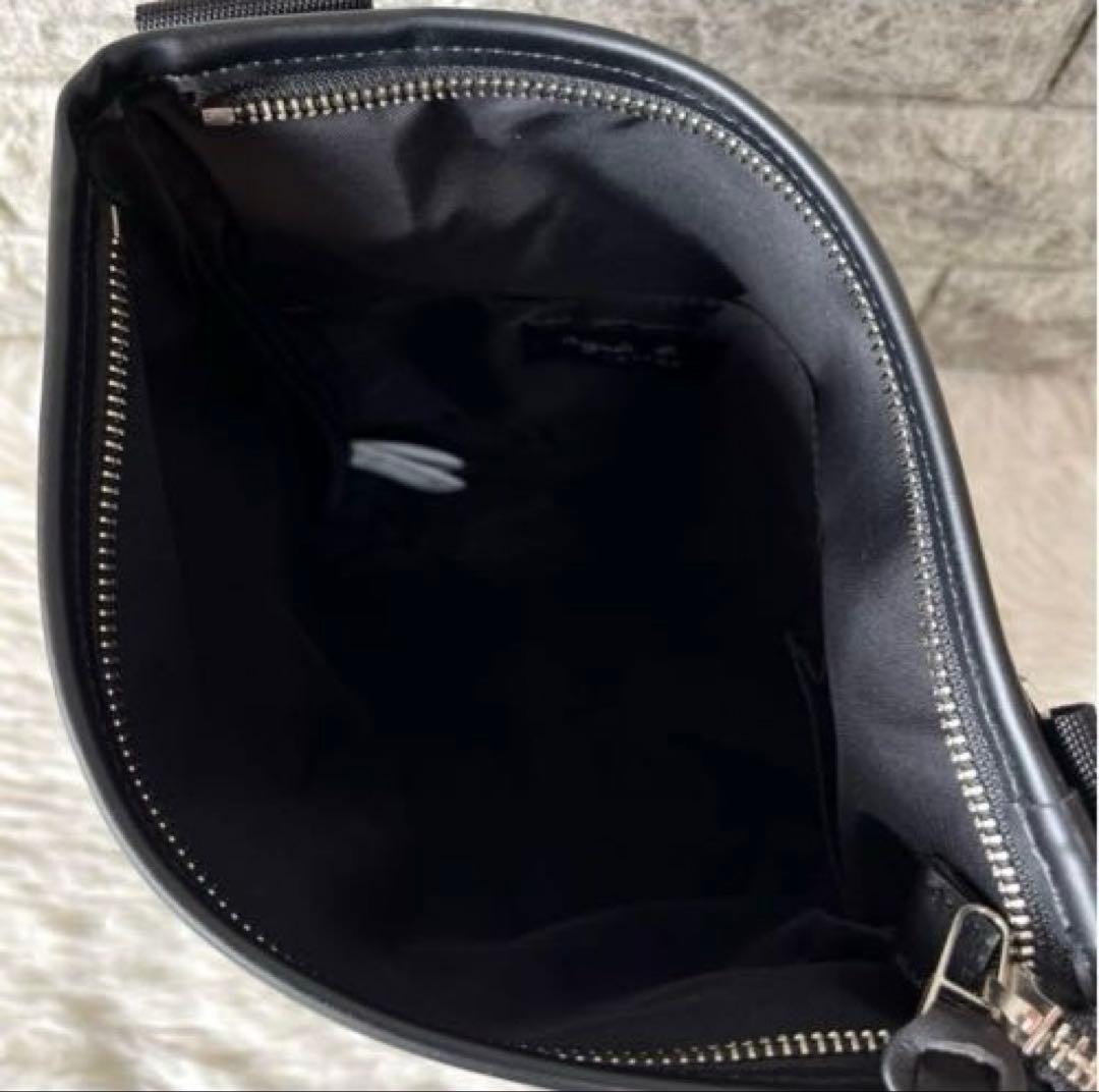 極美品agnes.b アニエスベー ナイロン ショルダーバッグ レザー