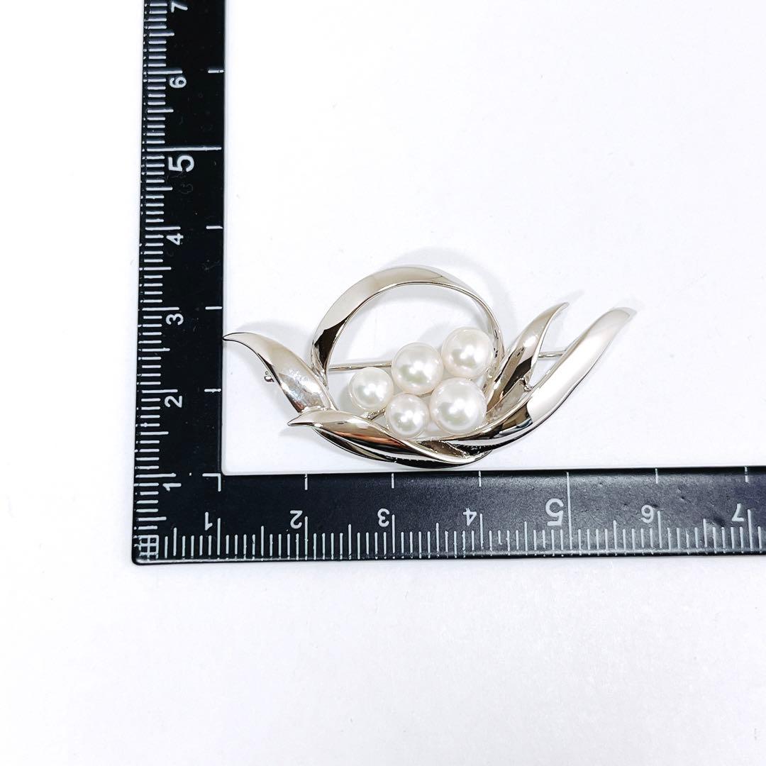 【未使用品級】✨MIKIMOTO まミキモト パール　ブローチ シルバー