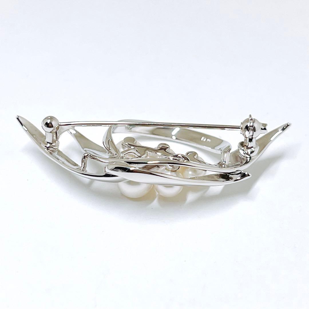 【未使用品級】✨MIKIMOTO まミキモト パール　ブローチ シルバー