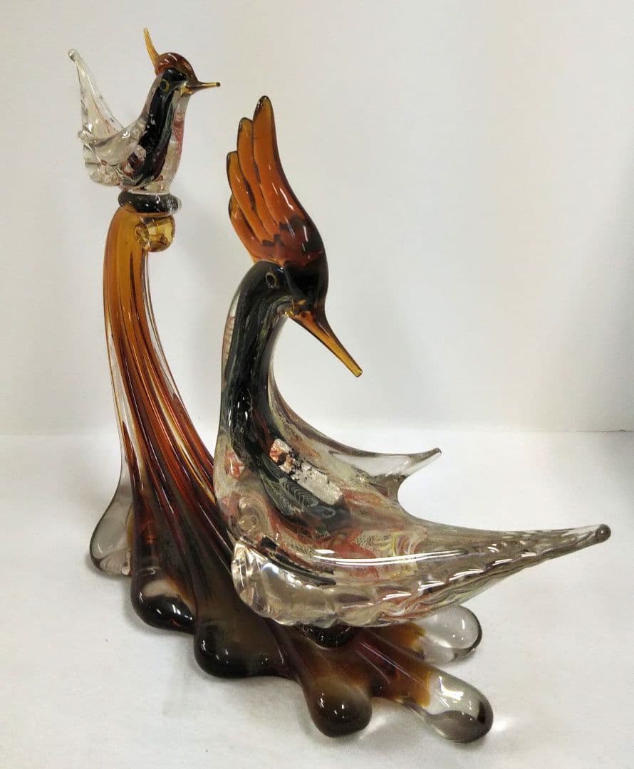 レトロ 吹きガラス/ガラス細工/工芸品/ハンドメイド/置物