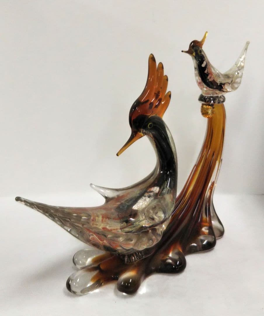 レトロ 吹きガラス/ガラス細工/工芸品/ハンドメイド/置物