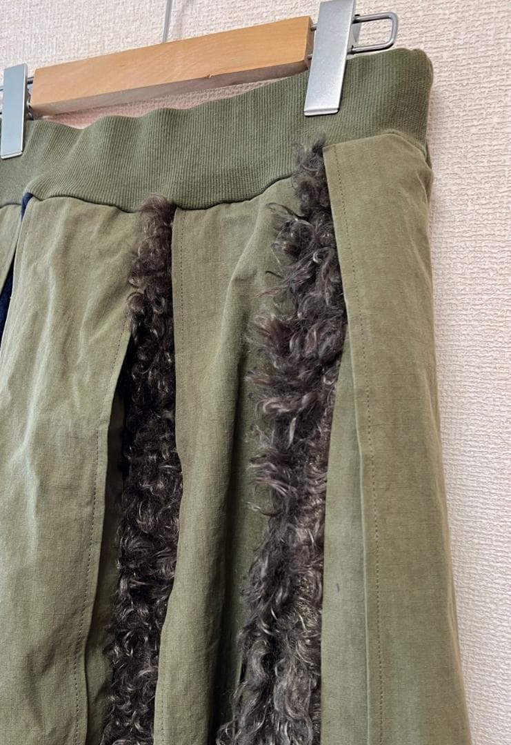 値下げ☆新品☆wafflish waffle　ボアトッピングアーミースカート