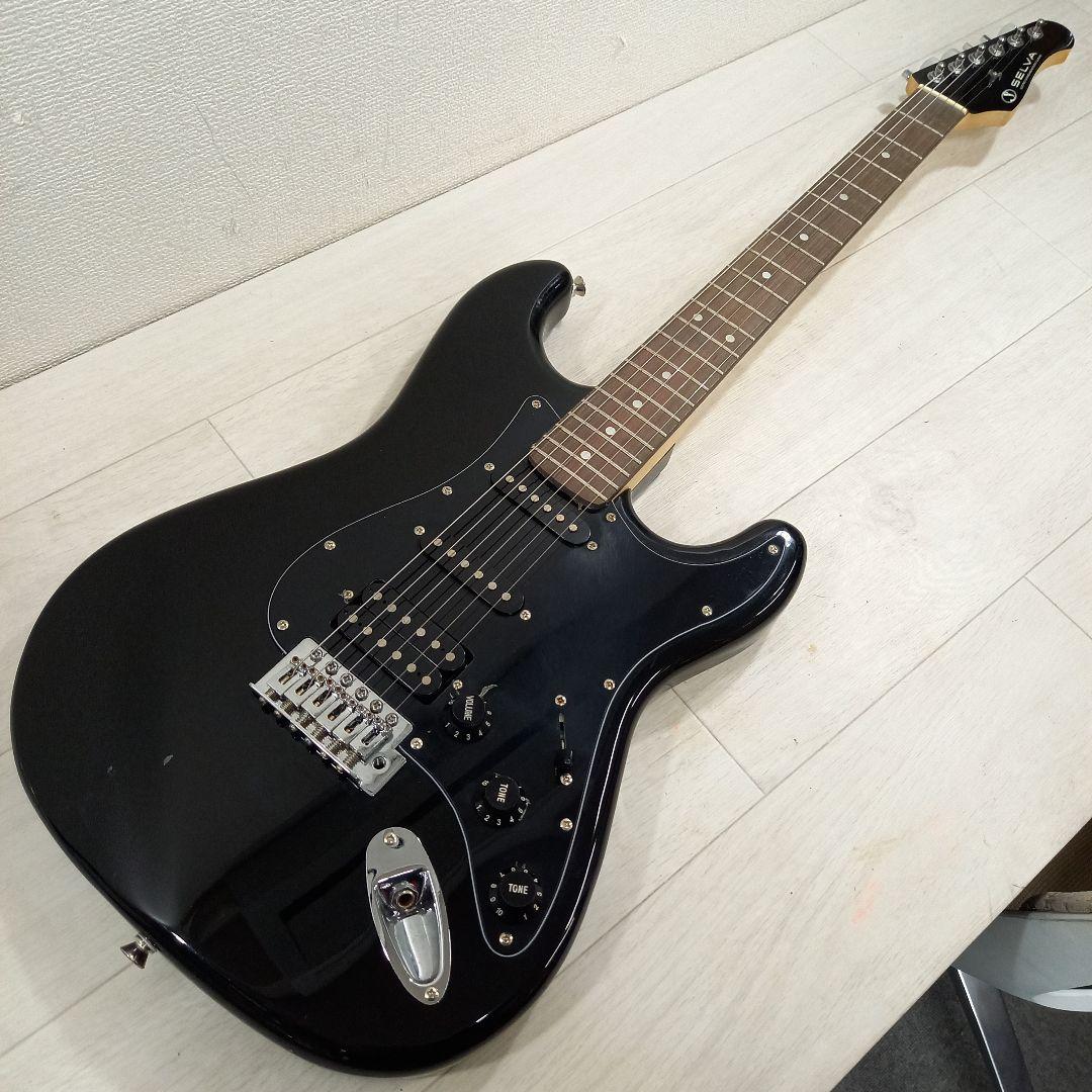 メンテナンス済み☆SELVA ストラトキャスター ブラック 黒 SSH セルバ