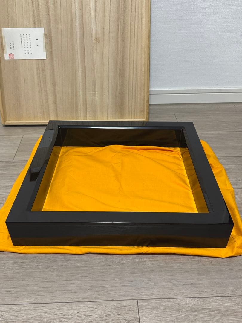 伝統工芸 茶道具 炉縁 輪島塗 塗り師 塗師 泉馬 共箱 共布付 茶室