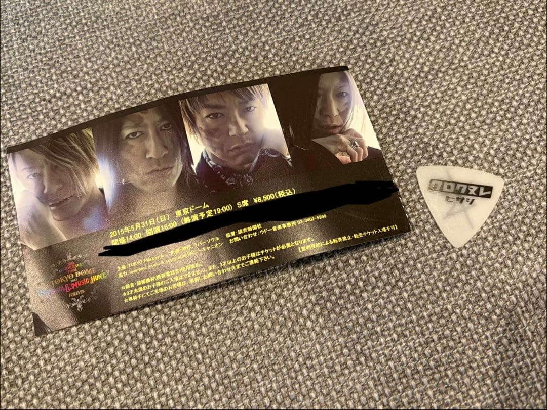 2015年　東京ドーム公演　GLAY HISASHIさん 使用ピック