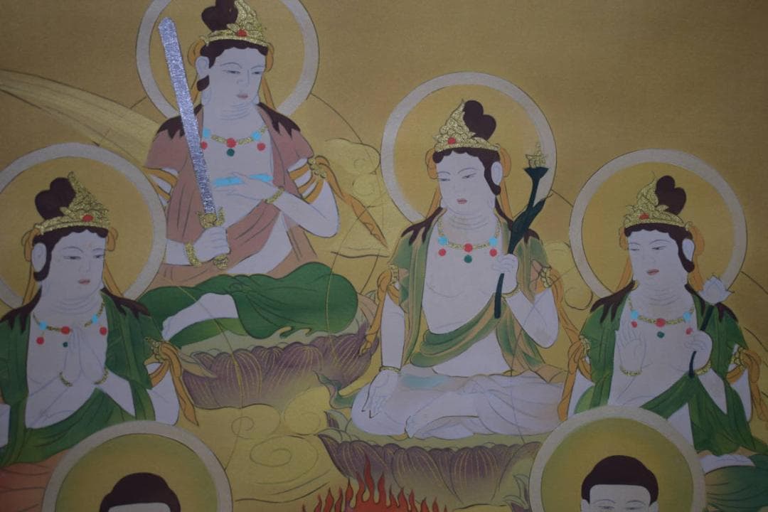 真作/島田葆光/十三仏図/十三佛図/布袋屋掛軸HI-996