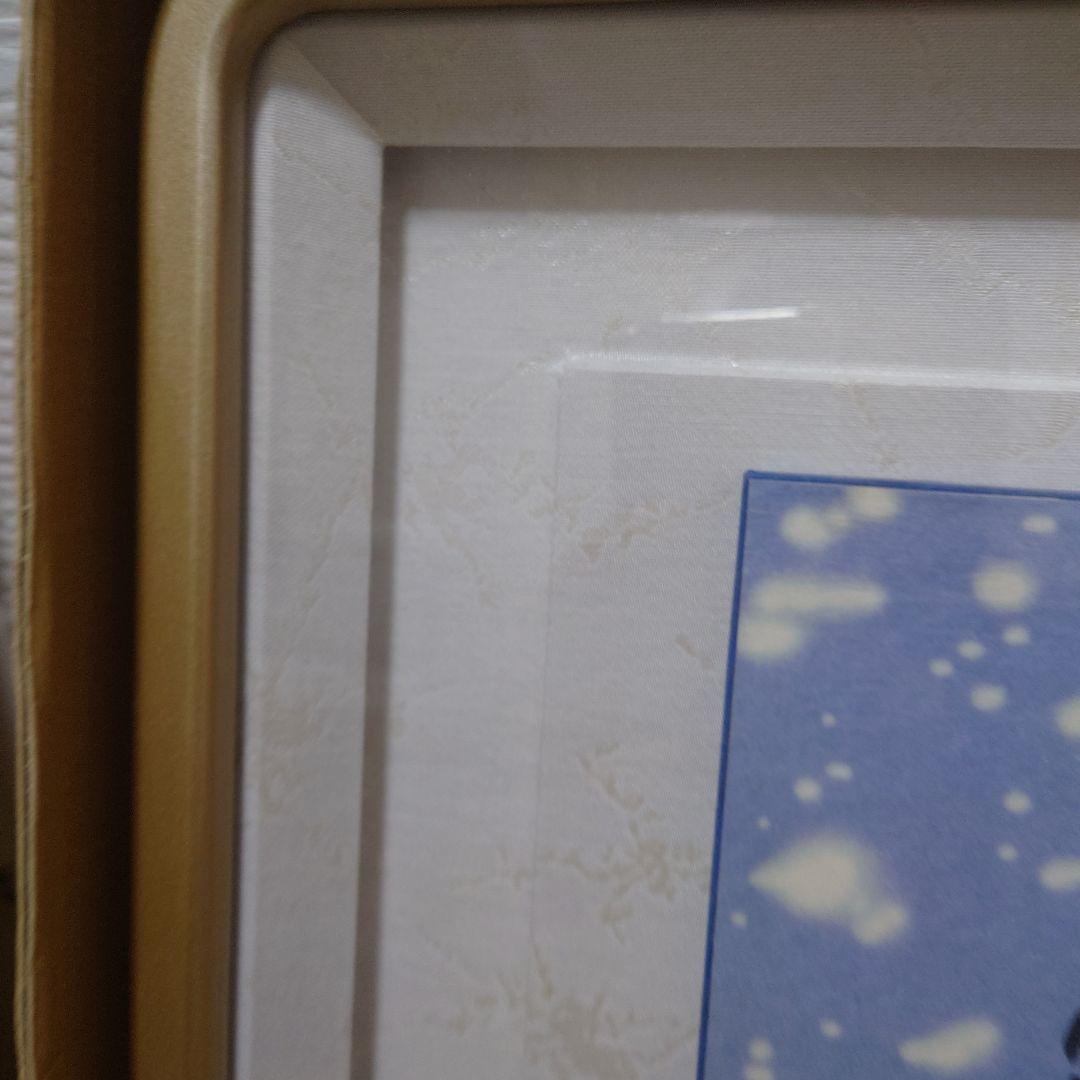 額装 書作品「雪・蛍」 和モダン 抽象書 落款あり 共箱 日本美術