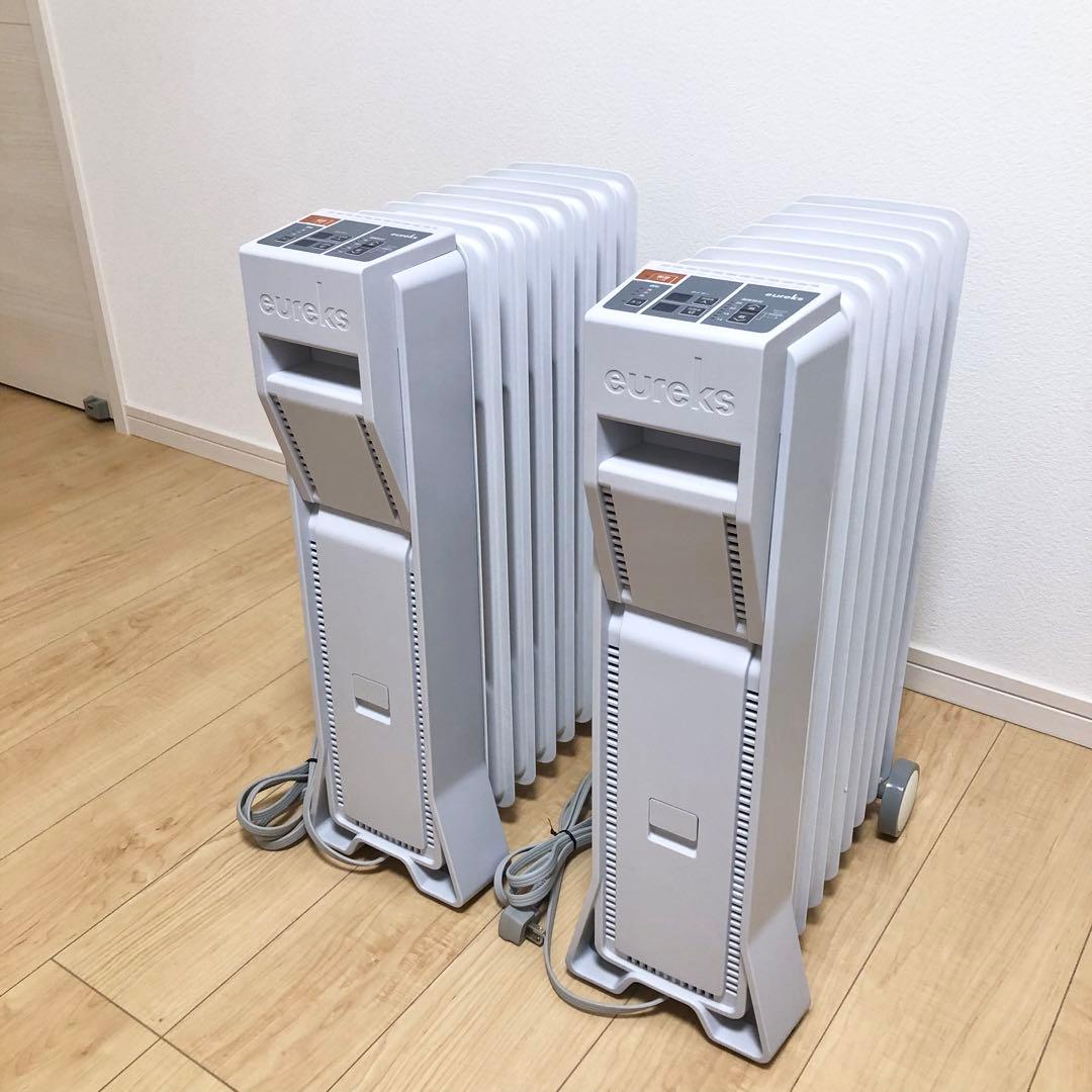 【美品】eureks オイルヒーター 14-26℃温度設定 タイマー付2台セット