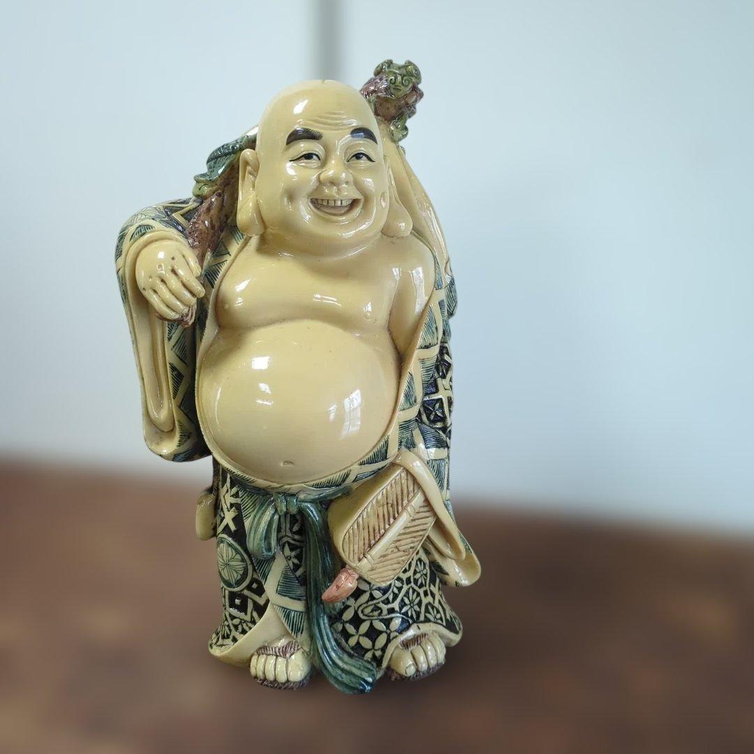 骨董 布袋 ほてい 中国 縁起物 仏像 置物 レトロ 美品 飾り 七福神