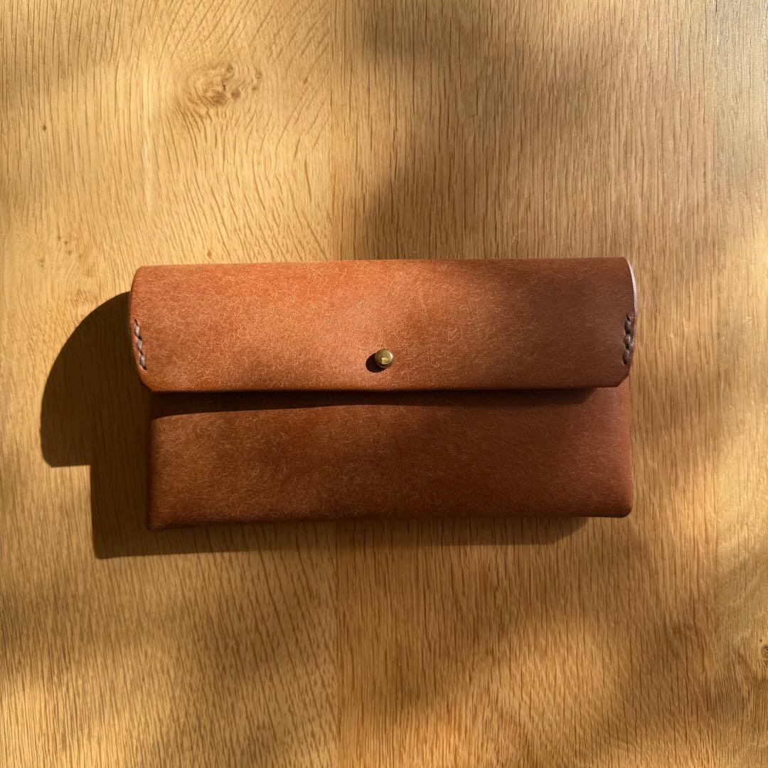 【新品未使用】SAFUJI サフジ ミニ長財布（ホック） キャメル