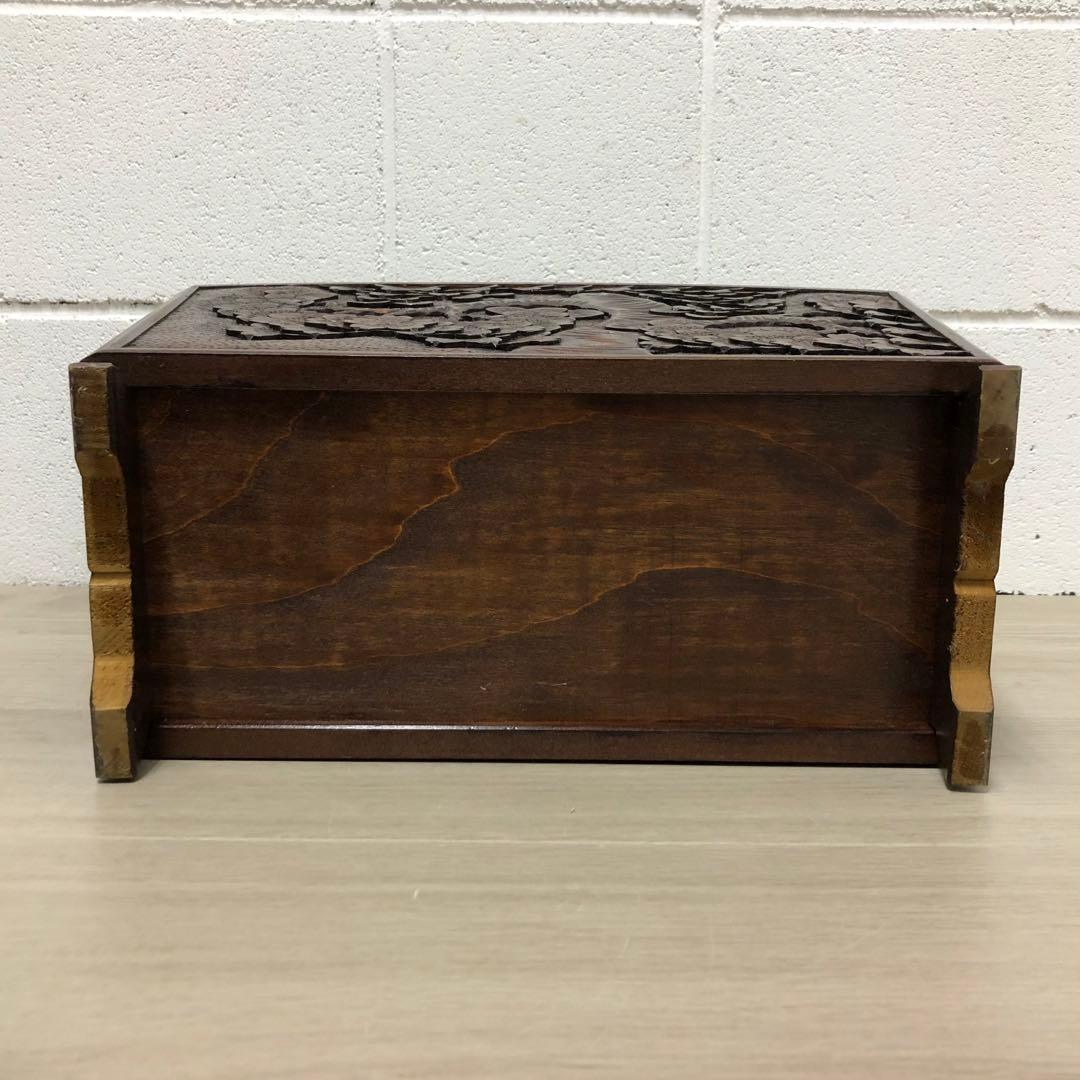 軽井沢彫り　マガジンラック　アンティーク　和風　工芸品　伝統工芸　桜