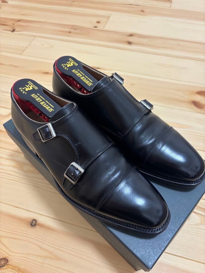 スコッチグレイン オデッサ 910BL ブラック　24cm ダブルモンク