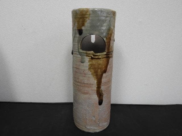 蔵六造　信楽写し　掛花入れ　共箱　MA604