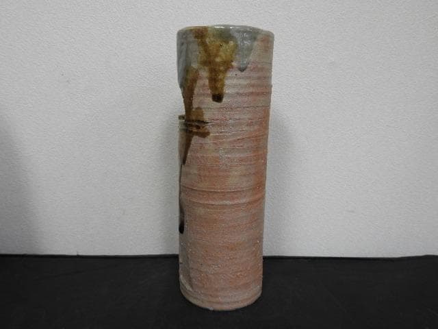 蔵六造　信楽写し　掛花入れ　共箱　MA604