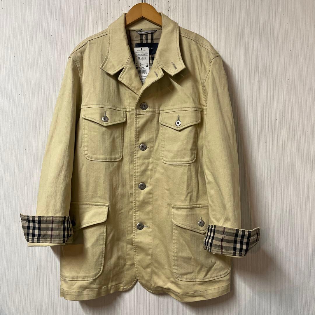 新品タグ付 バーバリー ジャケット サイズL メンズ ベージュ ノバチェック