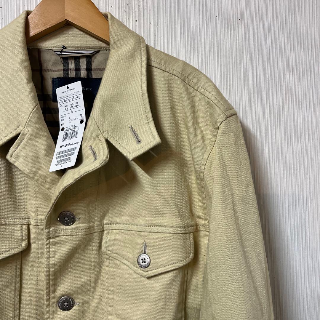 新品タグ付 バーバリー ジャケット サイズL メンズ ベージュ ノバチェック