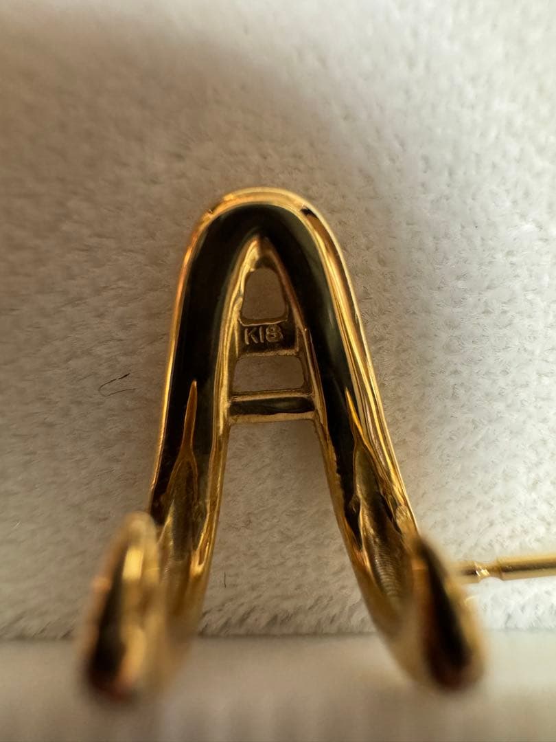 試着のみ！あこやパールピアス あこや真珠 花珠 K18 18金